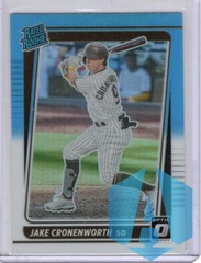 2021 Optic Carolina Blue and White Prizm Rated Rookie #62 Jake Cronenworth